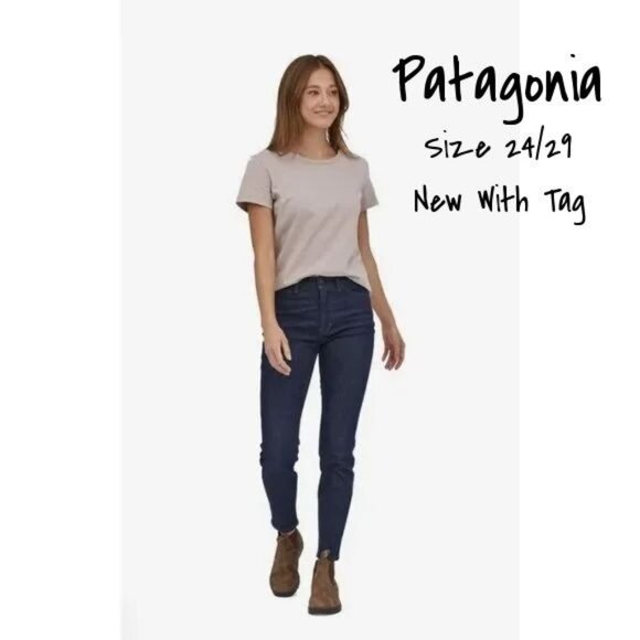 Patagonia Women's Slim Jeans Size 24/29 - New with Tags - Organic Denim - Picture 1 of 7